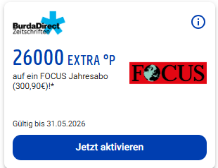 PAYBACK Punkte Aktion für FOCUS Jahresabo