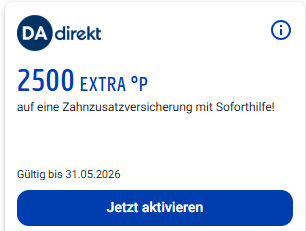PAYBACK Punkte Aktion für DA Direkt Zahnzusatzversicherung