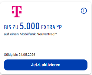 PAYBACK Punkte Aktion für Telekom Mobilfunkvertrag